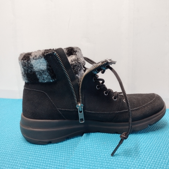 Skechers Black and White Plaid Ankle Booties - Picture 14 of 14